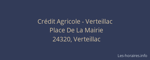 Crédit Agricole - Verteillac