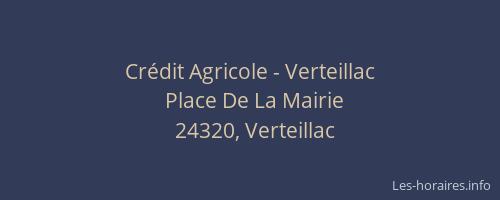 Cr&eacute;dit Agricole - Verteillac