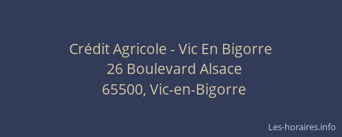 Cr&eacute;dit Agricole - Vic En Bigorre