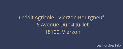 Crédit Agricole - Vierzon Bourgneuf