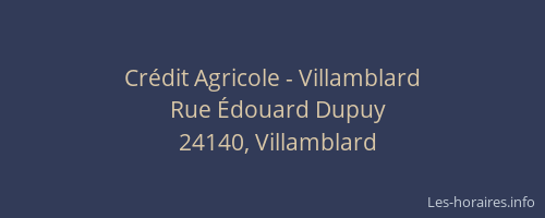 Cr&eacute;dit Agricole - Villamblard