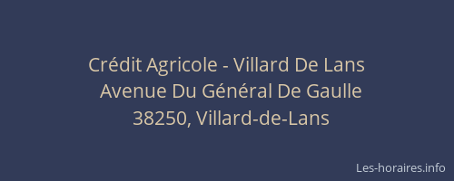 Crédit Agricole - Villard De Lans