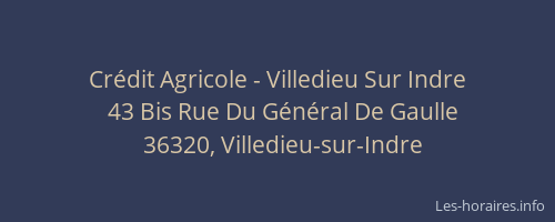 Crédit Agricole - Villedieu Sur Indre