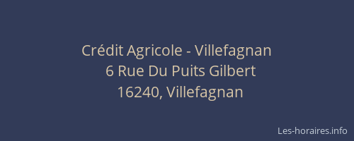 Cr&eacute;dit Agricole - Villefagnan