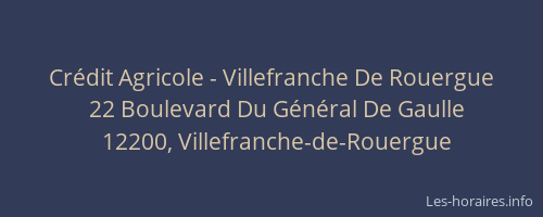 Cr&eacute;dit Agricole - Villefranche De Rouergue
