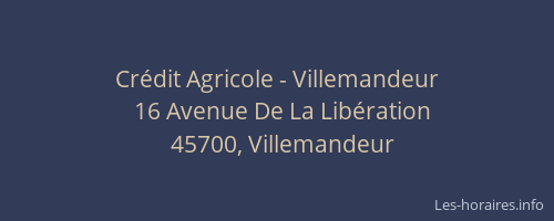 Cr&eacute;dit Agricole - Villemandeur