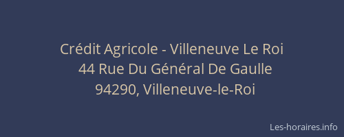 Cr&eacute;dit Agricole - Villeneuve Le Roi