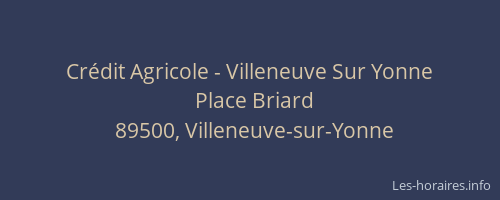 Crédit Agricole - Villeneuve Sur Yonne