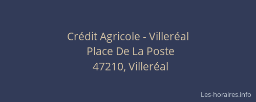 Cr&eacute;dit Agricole - Viller&eacute;al