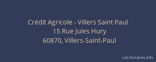 Cr&eacute;dit Agricole - Villers Saint Paul