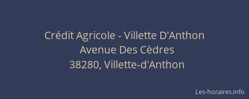 Crédit Agricole - Villette D'Anthon