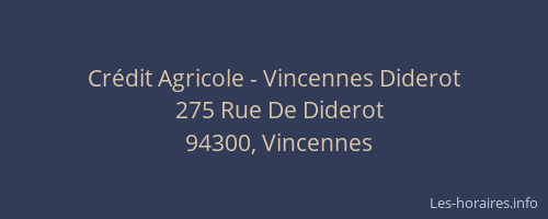 Cr&eacute;dit Agricole - Vincennes Diderot