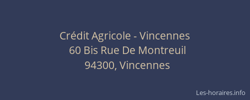 Crédit Agricole - Vincennes