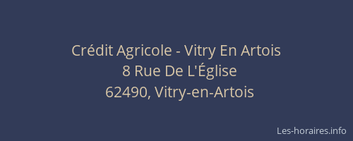 Crédit Agricole - Vitry En Artois