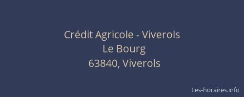 Cr&eacute;dit Agricole - Viverols