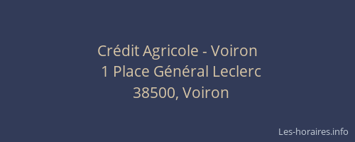 Crédit Agricole - Voiron