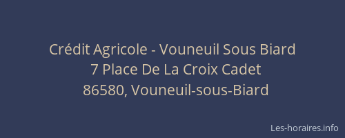 Cr&eacute;dit Agricole - Vouneuil Sous Biard