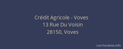 Cr&eacute;dit Agricole - Voves