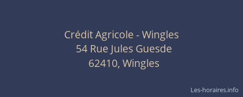 Cr&eacute;dit Agricole - Wingles