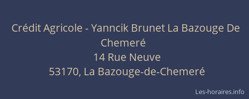 Cr&eacute;dit Agricole - Yanncik Brunet La Bazouge De Chemer&eacute;