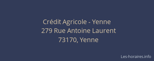 Crédit Agricole - Yenne