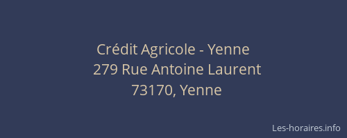 Cr&eacute;dit Agricole - Yenne