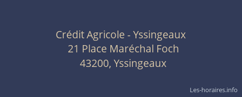 Crédit Agricole - Yssingeaux
