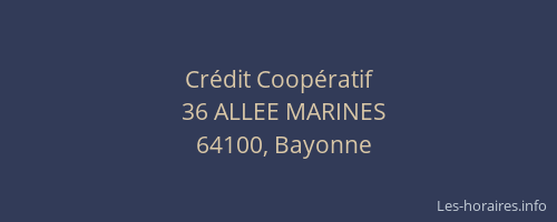 Cr&eacute;dit Coop&eacute;ratif