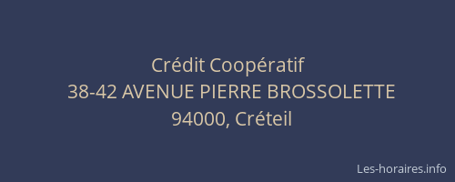 Cr&eacute;dit Coop&eacute;ratif