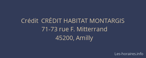 Cr&eacute;dit  CR&Eacute;DIT HABITAT MONTARGIS