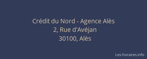 Crédit du Nord - Agence Alès