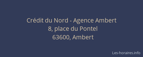 Cr&eacute;dit du Nord - Agence Ambert