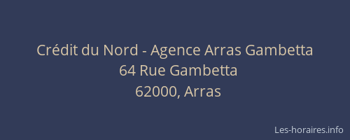 Cr&eacute;dit du Nord - Agence Arras Gambetta