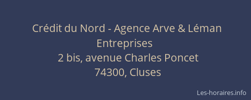 Cr&eacute;dit du Nord - Agence Arve & L&eacute;man Entreprises