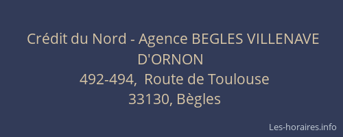 Crédit du Nord - Agence BEGLES VILLENAVE D'ORNON