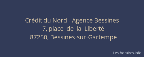 Cr&eacute;dit du Nord - Agence Bessines