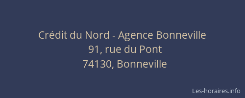 Cr&eacute;dit du Nord - Agence Bonneville
