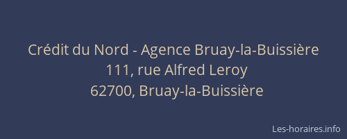 Crédit du Nord - Agence Bruay-la-Buissière