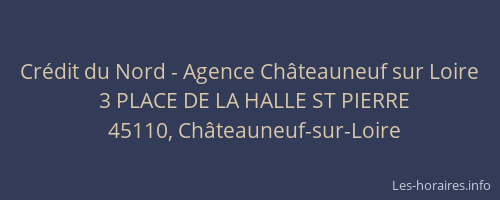 Crédit du Nord - Agence Châteauneuf sur Loire