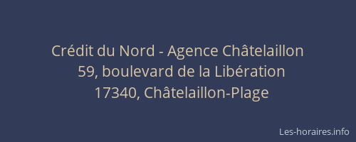 Crédit du Nord - Agence Châtelaillon