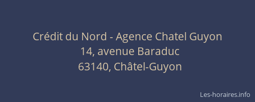 Crédit du Nord - Agence Chatel Guyon