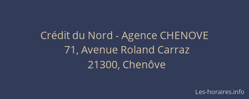 Cr&eacute;dit du Nord - Agence CHENOVE