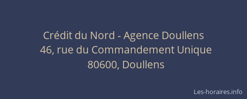Cr&eacute;dit du Nord - Agence Doullens