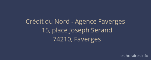Cr&eacute;dit du Nord - Agence Faverges