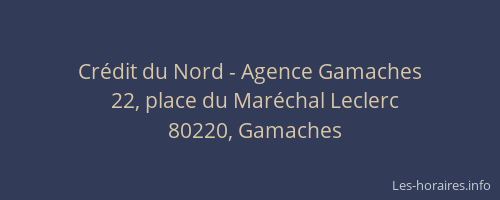 Cr&eacute;dit du Nord - Agence Gamaches