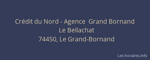 Crédit du Nord - Agence  Grand Bornand
