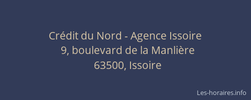 Cr&eacute;dit du Nord - Agence Issoire