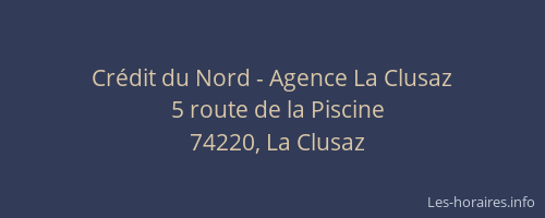 Cr&eacute;dit du Nord - Agence La Clusaz