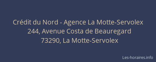 Crédit du Nord - Agence La Motte-Servolex