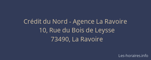 Cr&eacute;dit du Nord - Agence La Ravoire